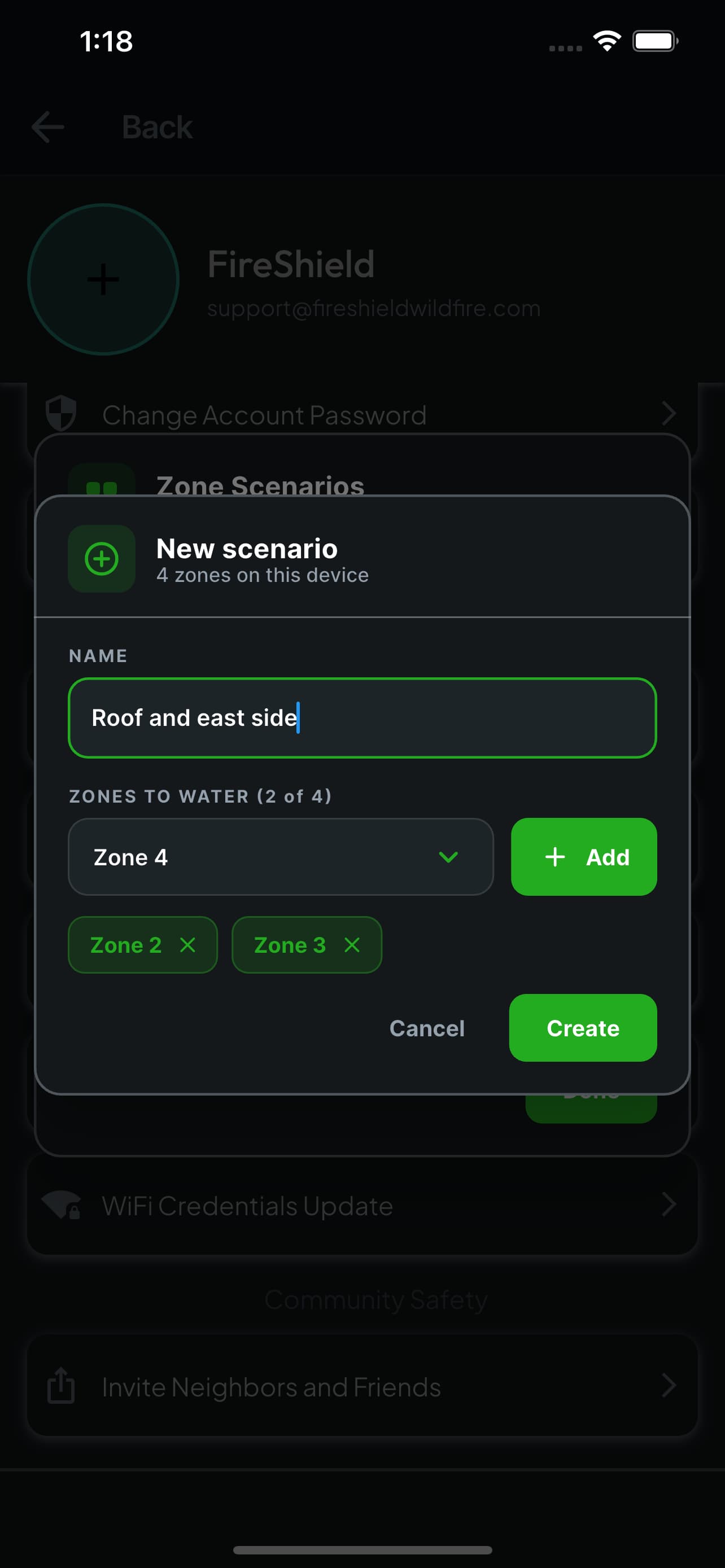 New scenario with two zones added