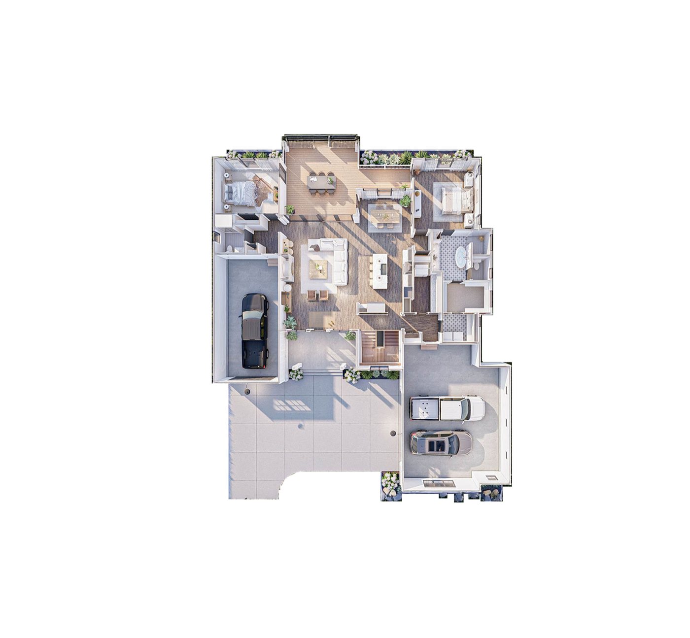 Plate 3 — One property, mapped. Which rooms sit under which zone, how long each runs, and how each valve is driven — all of it described in the settings file, none of it in the software.