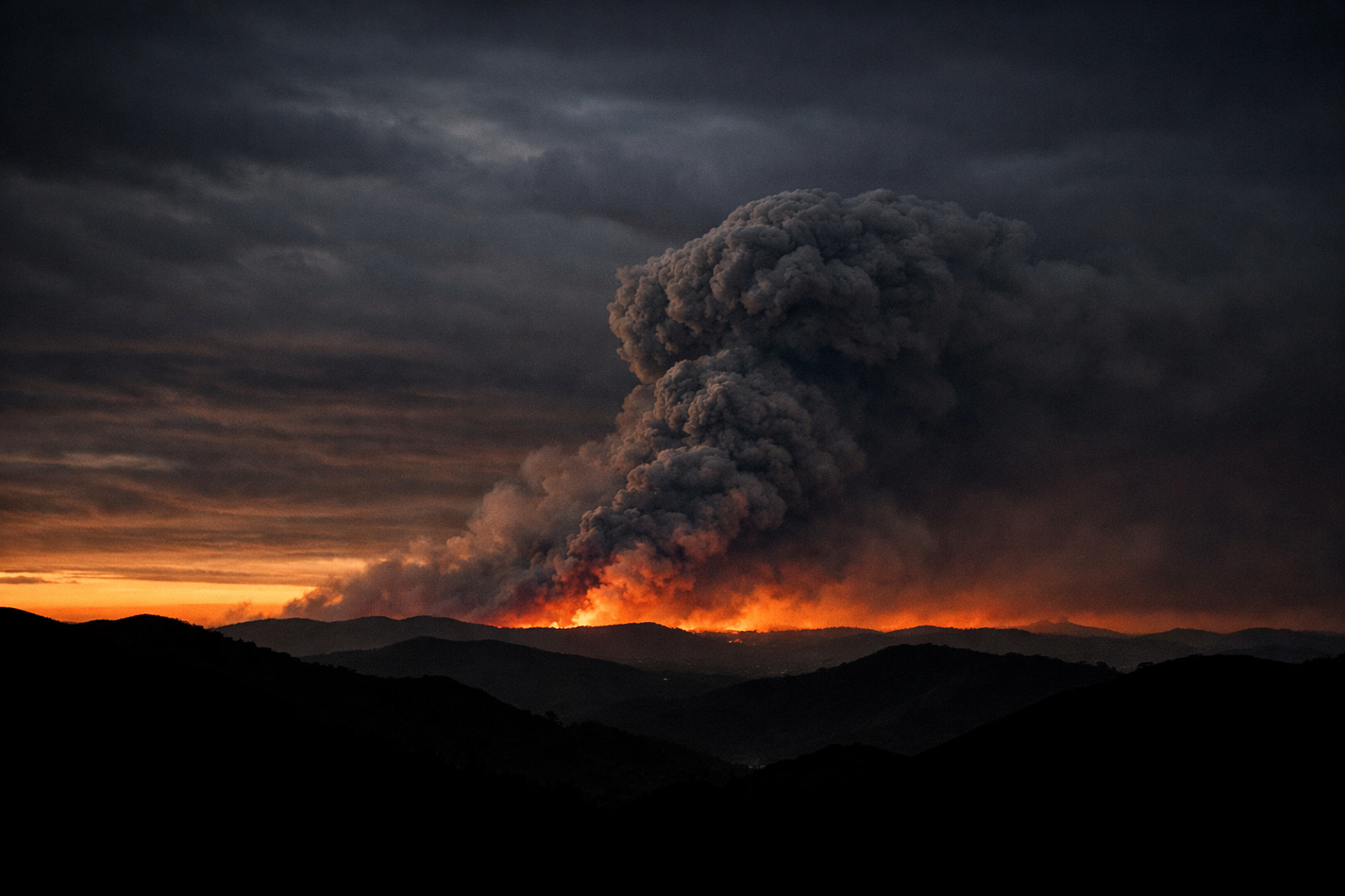 California wildfire horizon